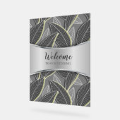 Blätter Graue G626-Linien Acrylschild (Winkel)