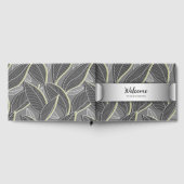 Blätter Graue G626-Linien Gästebuch (Voll)