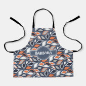 Blätter Graues Orange Minimales Muster Schürze (Vorderseite)
