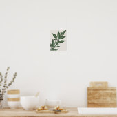 Blätter Green Botanical Poster (Küche)