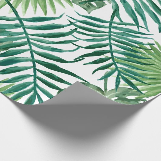 Blätter "Greenery Tropical Monstera" und "Palm" Geschenkpapier (Ecke)