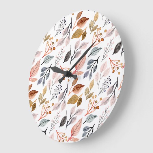 Blätter Große Wanduhr (Winkel)