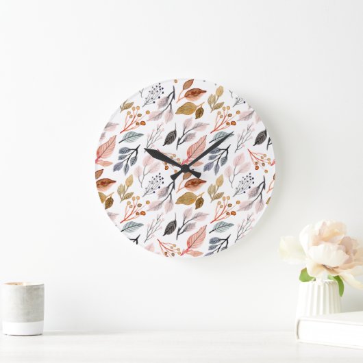 Blätter Große Wanduhr (Zuhause)