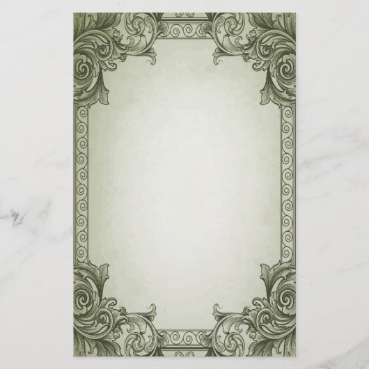 Blätter - grün briefpapier (Vorderseite)