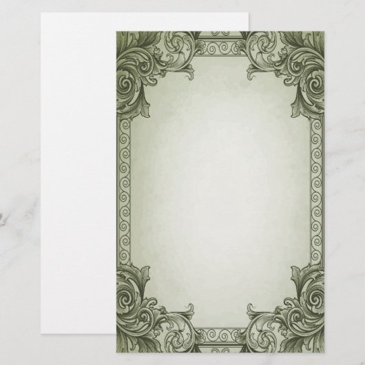 Blätter - grün briefpapier (Vorne/Hinten)