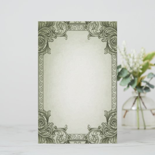 Blätter - grün briefpapier (Stehend Vorderseite)