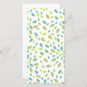 Blätter (grün) dankeskarte (Vorne/Hinten)