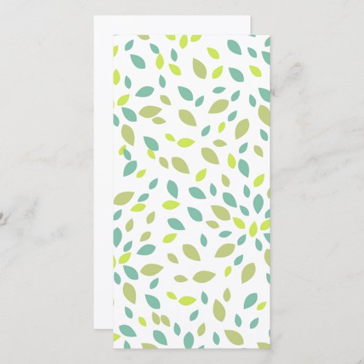 Blätter (grün) dankeskarte (Vorne/Hinten)