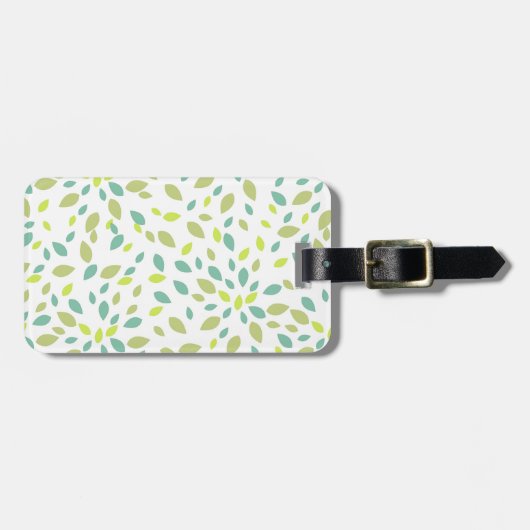Blätter (grün) gepäckanhänger (Vorderseite horizontal)