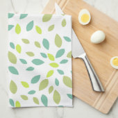 Blätter (grün) geschirrtuch (Viertel Falte)