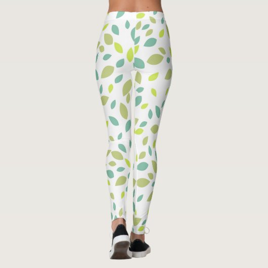 Blätter (grün) leggings (Rückseite)
