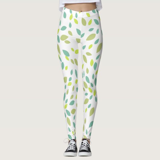 Blätter (grün) leggings (Vorderseite)