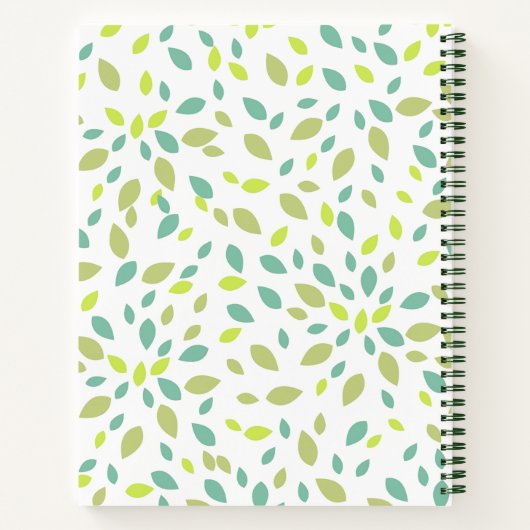 Blätter (grün) notizblock (Rückseite)