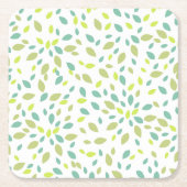 Blätter (grün) rechteckiger pappuntersetzer (Vorderseite)