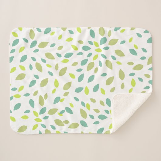 Blätter (grün) sherpadecke (Vorderseite (Horizontal))