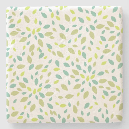 Blätter (grün) steinuntersetzer (Vorderseite)