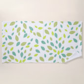 Blätter (grün) strandtuch (Vorderseite)