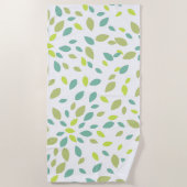 Blätter (grün) strandtuch (Vorderseite)