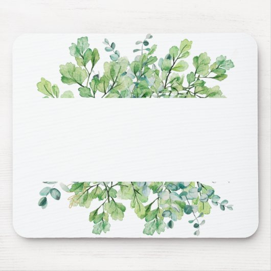 Blätter Grüne Blumenzehen Blume Form glücklich Mousepad (Vorne)