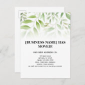 Blätter Grüne Geschäftsreise Ankündigung Postkarte (Vorne/Hinten)