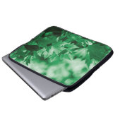 Blätter Grüne Hintergrund Laptopschutzhülle (Vorne Knopf)