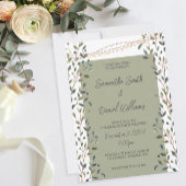 Blätter Grüne Hochzeit Einladung