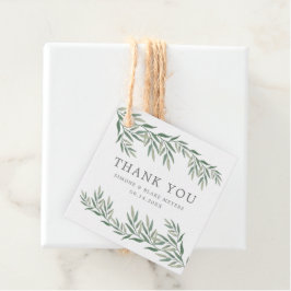 Blätter Grüne Hochzeit Vielen Dank Geschenkanhänger