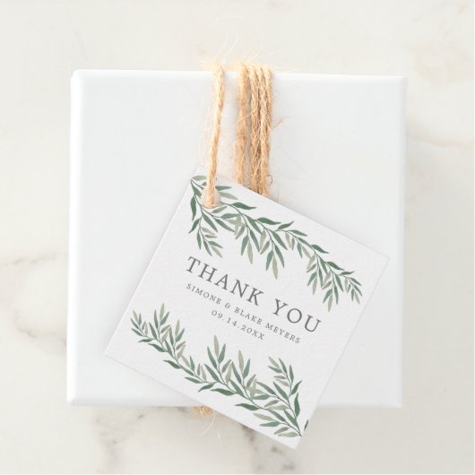 Blätter Grüne Hochzeit Vielen Dank Geschenkanhänger (Beispiel)