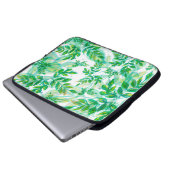 Blätter Grüne Muster Pflanze Laptopschutzhülle (Vorne Knopf)