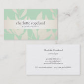 Blätter Grüner Naturschönheitskosmetologe Visitenkarte (Vorne/Hinten)