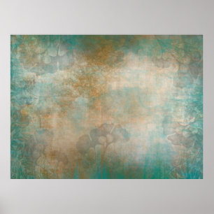 Blätter grunge Hintergrund Tapete Poster