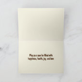 Blätter Gute Neujahrskarte Karte (Innenseite)