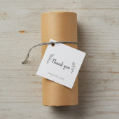Blätter handgezeichnet Hochzeit danke Geschenkanhänger