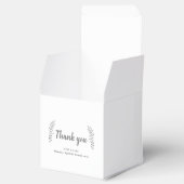 Blätter handgezeichnet Hochzeit danke Geschenkschachtel (Geöffnet)