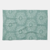 Blätter handgezeichnete Mono-Grüne Hochzeit Geschirrtuch (Horizontal)