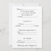 Blätter, Heiratsbeilage für Braut und Bräutigam Einladung (Rückseite)