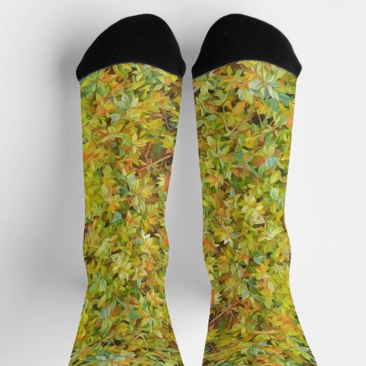 Blätter Herbst Kunst, Dichtung und Musik Socken (Oben)