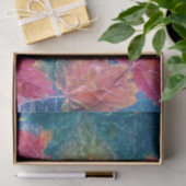 Blätter Herbst Sonnenblumen Aquamarines Rotes Ahor Seidenpapier (Geschenk)