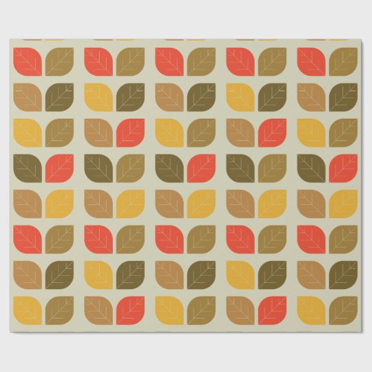 Blätter Herbstfallmuster Geschenkpapier (Flach)