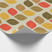 Blätter Herbstfallmuster Geschenkpapier (Ecke)