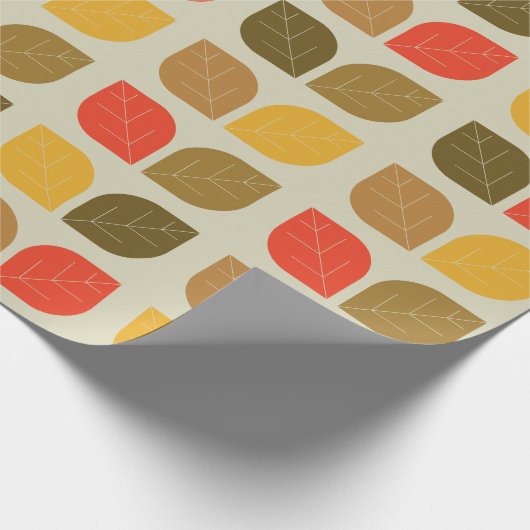 Blätter Herbstfallmuster Geschenkpapier (Ecke)