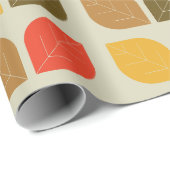 Blätter Herbstfallmuster Geschenkpapier (Rolleneckpunkt)