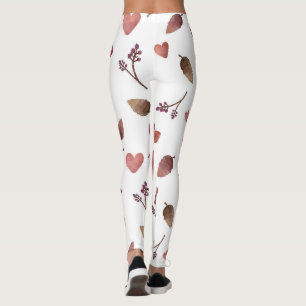 Blätter, Herz, Twigs Leggings