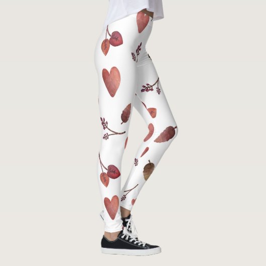 Blätter, Herz, Twigs Leggings (Rechts)