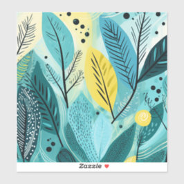 Blätter Hintergrund mit verschiedenen Texturen Aufkleber