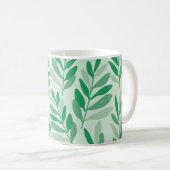 Blätter Hintergrundmuster Textur Kaffeetasse (VorderseiteRechts)