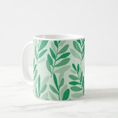 Blätter Hintergrundmuster Textur Kaffeetasse (Vorderseite Links)