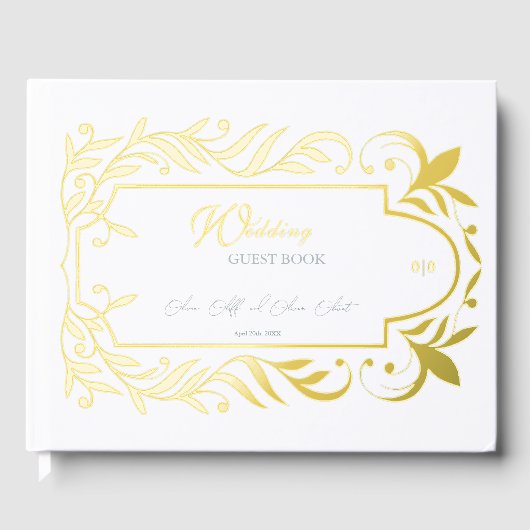 Blätter Hochzeit Gästebuch (Vorderseite)