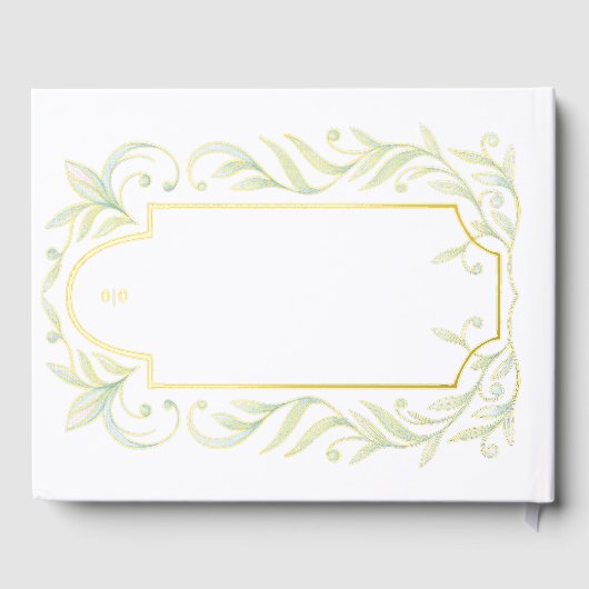 Blätter Hochzeit Gästebuch (Rückseite)