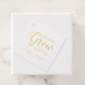 Blätter Hochzeit Gelassen Liebe wachsen Foil Geschenkanhänger (Mit Box)